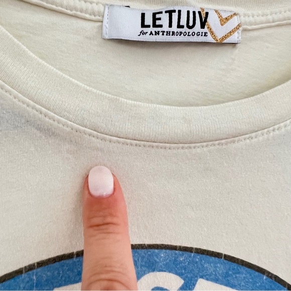 Anthropologie LETLUV Roadsters Car Vintage 70s Style 100% Cotton T-shirt M - Picture 9 of 10